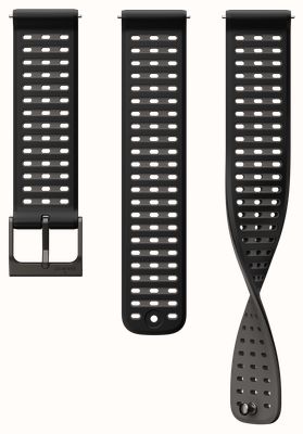 Suunto Bracelet en silicone noir intégral Athletic 9 - 22 mm (tailles S et M) - bracelet seul SS051215000