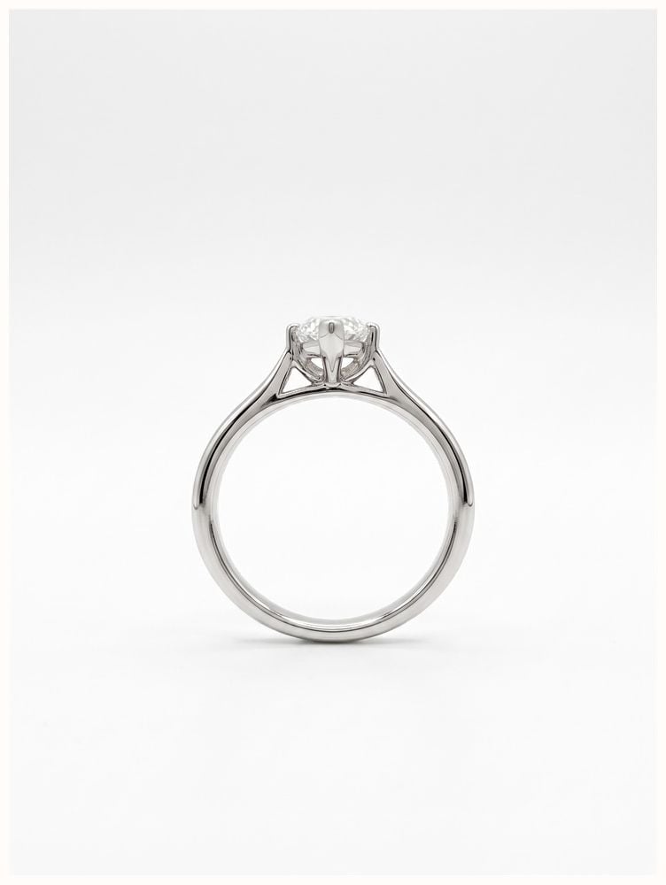 1.01ct Marquise Natural Diamond Platinum Solitaire Ring ENG33735 - vista alternativa 3