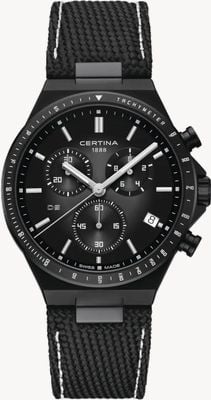 Certina Chronographe DS-7 (41mm) cadran gris / bracelet tissu noir C0434173808100