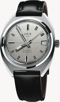 ORIS Star Edition Automatic (35mm) Silver Dial / Black Leather Strap Watch 01 733 7813 4151-SET