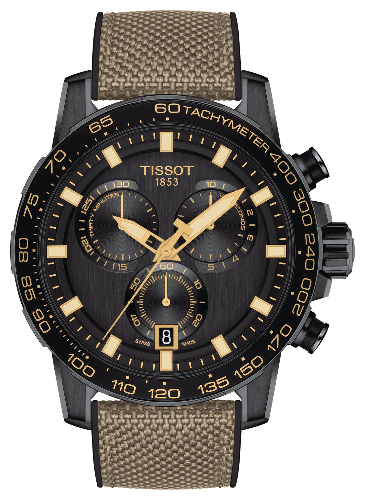 Tissot Chrono supersports hommes | cadran noir | bracelet montre