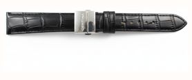 Certina Black Painted Crocodile Strap With Folding Clasp 20mm J6436