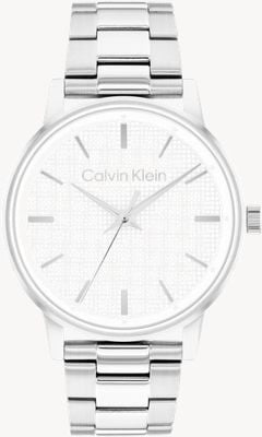 Calvin Klein Ck linked (41 mm) quadrante bianco testurizzato / bracciale in acciaio inossidabile 25200501