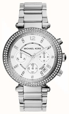 Michael Kors Damski zegarek z chronografem z kryształowym zestawem parker MK5353