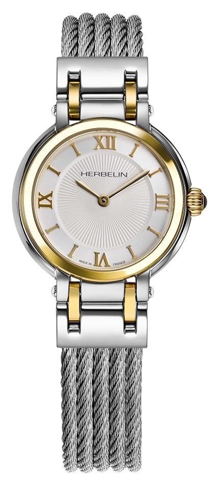 Herbelin Galet Quartz 28mm White Dial  Stainless Steel Watch