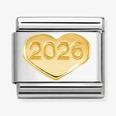 Nomination Classic 2026 Heart 18ct Gold Charm 030149/68