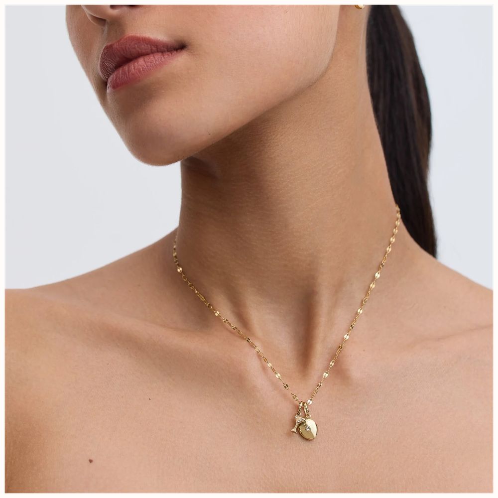 D.LOUISE Gold Plated Martini Glass Charm ch-80 - vista alternativa 2