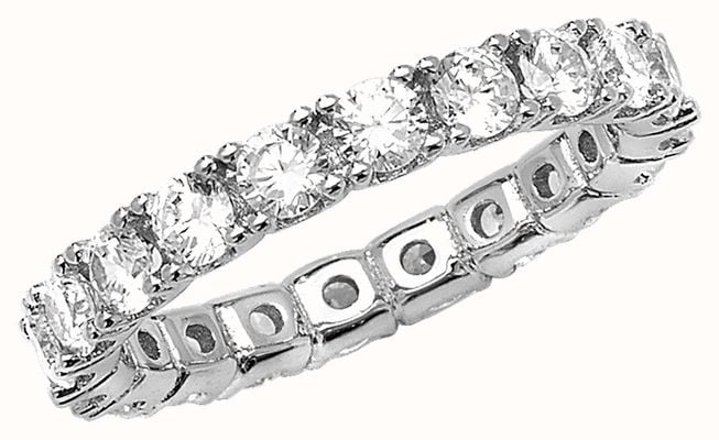 James Moore TH Sterling Silver Ladies CZ Ring (Size L) G7515/L