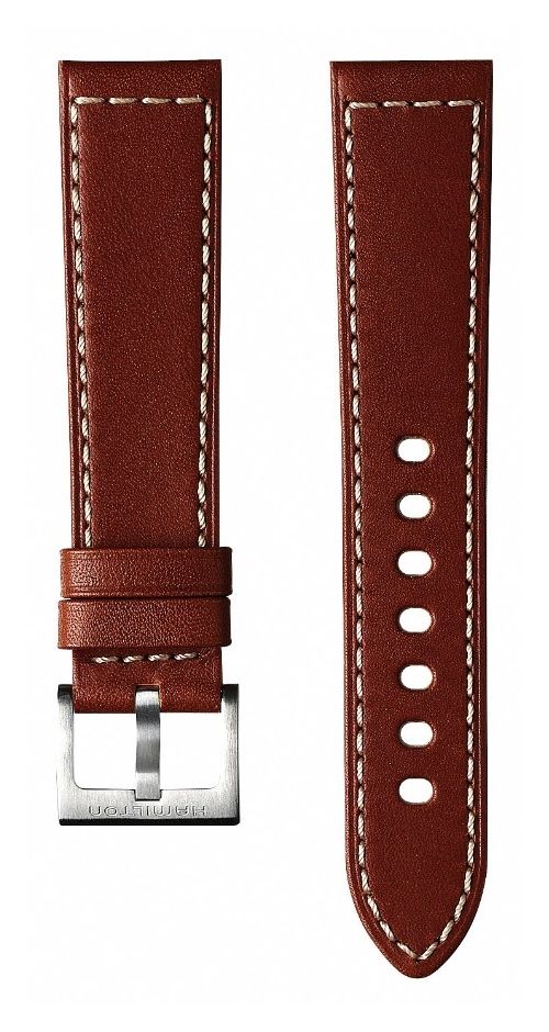 Hamilton Straps Bracelet en cuir marron kaki - 20 mm ( montre