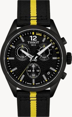 Tissot Pr 100 Tour de France 2026 édition spéciale (40 mm) cadran noir / bracelets textile et caoutchouc noirs T1504173705700