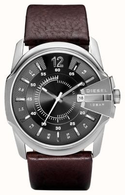 Diesel Męski zegarek z brązowym skórzanym paskiem DZ1206