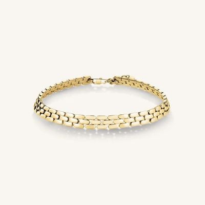 Rosefield Jewellery Legacy Necklace Multi link Gold Tone JNLNG-J888