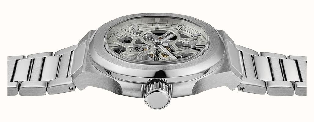 Ingersoll THE FRAME Automatic (47mm) Grey Skeleton Dial / Stainless Steel Bracelet I18302 - alternate view 2
