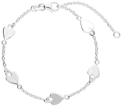 Sterling Silver Multi Heart Bracelet H6788-19
