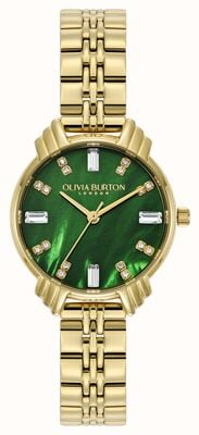 Olivia Burton Femme | bracelet doré | cadran vert OB16DC02