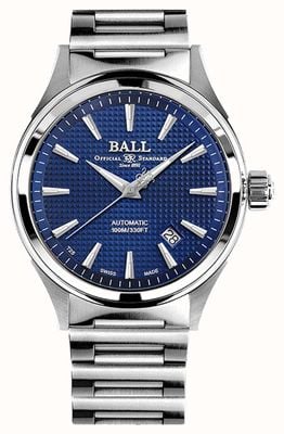 Ball Watch Company Overwinning brandweerman | stalen armband | clous de paris blauw NM2098C-S5J-BE