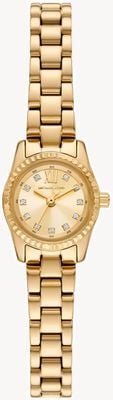 Michael Kors Montre femme Lexington (19 mm) avec cadran doré et bracelet en acier inoxydable doré MK4862