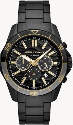 Armani Exchange Men's (44mm) Black Chronograph Dial / Black Stainless Steel Bracelet AX1963