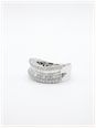 Baguette And Round Brilliant Natural Diamond 18ct White Gold Cocktail Ring JM4539 - vista alternativa 2