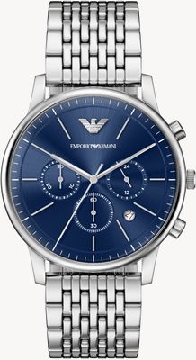 Emporio Armani Minimalist Chronograph (42mm) Blue Dial / Stainless Steel Bracelet AR11771