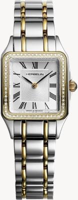Herbelin Luna Diamond Quartz (24mm) Silver Guilloché Dial / Two-Tone Stainless Steel Bracelet 17457BT62Y01