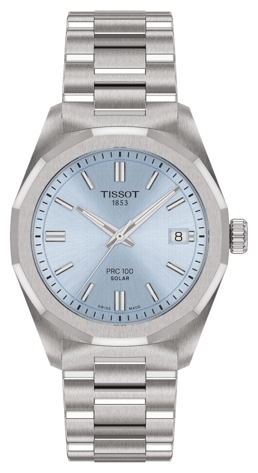 Tissot solaire Prc 100 (34 mm) cadran bleu clair / montre