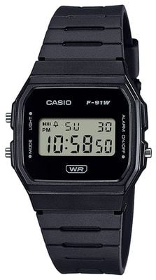 Casio Schwarzes (38,2 mm) digitales Zifferblatt / schwarzes Armband aus biobasiertem Harz F-91WB-1AEF