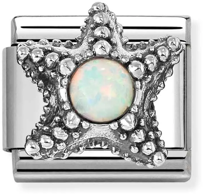 Nomination Classic Starfish White Opal Charm 330511/05