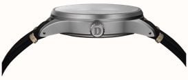 Damasko DF10 Three-Hand Manufacture (39mm) Black Dial / 'Vintage' Black Leather Strap Watch DF10 BLACK - vista alternativa 3