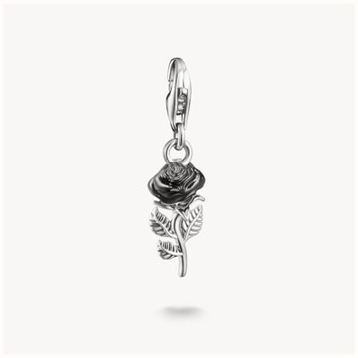 Thomas Sabo Silver Charm Pendant Rose Enamel True Romance Original 2232-664-11