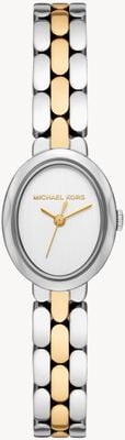 Michael Kors Mini Maude (20,5 mm) cadran blanc / bracelet bicolore en acier inoxydable MK4956