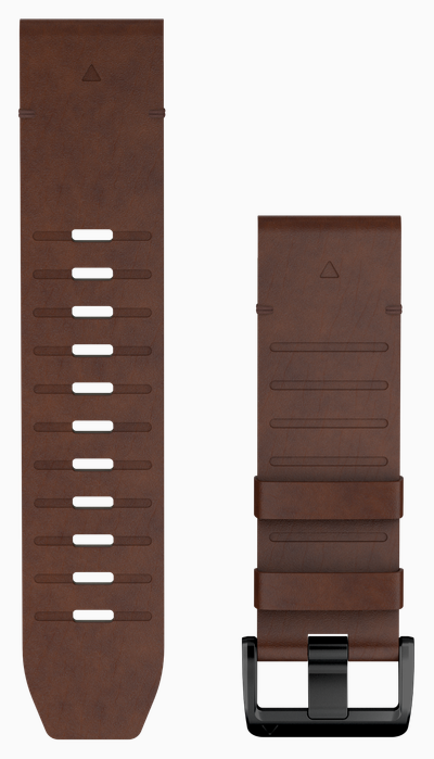 Garmin QuickFit Bands (26mm) Walnut Brown Leather with Black Hardware - Strap Only 010-14508-20