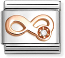 Nomination Classic Infinity With White Stone Sterling Silver Charm 430305/46