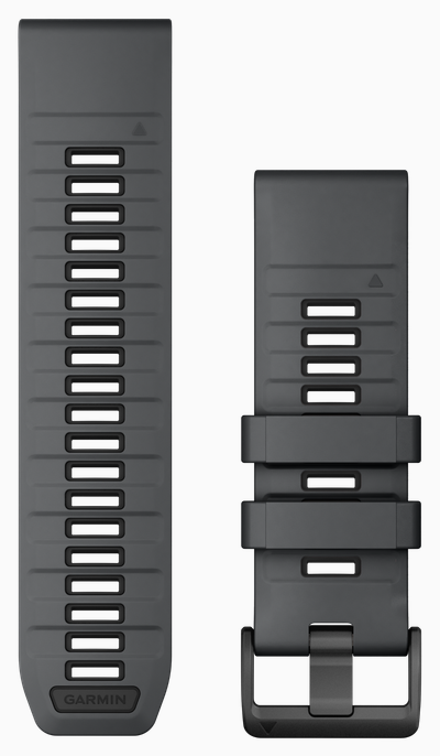 Garmin QuickFit Bands (26mm) Slate Grey/Black Silicone with Black Hardware - Strap Only 010-13393-11