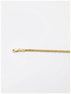 9ct Yellow Gold Semi Solid Light Double Curb Chain 18" 2.1mm HCDC-210-9Y-18
