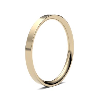 James Moore Wedding Ring | Or jaune 9 carats | 2 mm | taille moyenne | taille plate | ag_2lme-9y AG_2LME-9Y