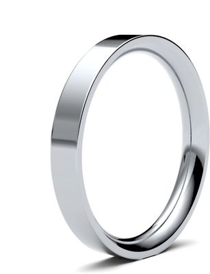 James Moore Wedding Rings | Palladium 500 | 2.5mm | Heavy | Flat Court | AG_2.5GHE-PD5