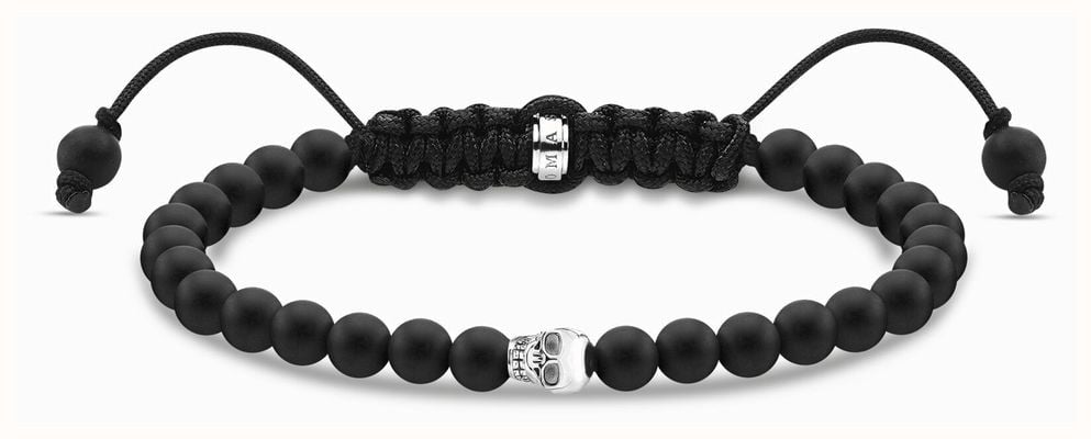Thomas Sabo Bracelet | Sterling Silver Skull Beads | Drawstring Style A2015-811-11-L22V