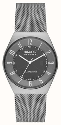 Skagen Men's Grenen Solar Grey Dial Steel Mesh Bracelet SKW6836