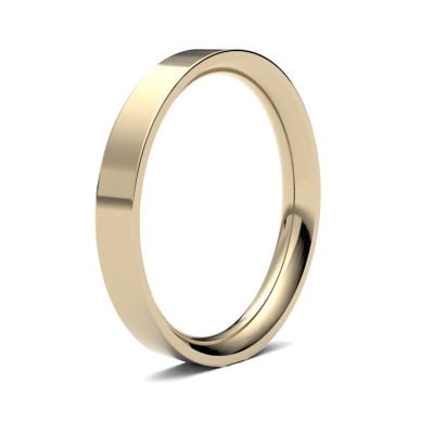 James Moore Wedding Rings | 9ct Yellow Gold | 2.5mm | Heavy | Flat Court | AG_2.5GHE-9Y