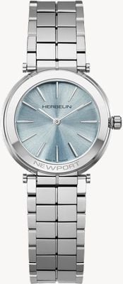 Herbelin Newport Slim Quartz (32mm) Ice Blue Dial / Stainless Steel Bracelet 16922B125