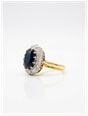 James Moore & Co Pre-Owned 18ct Yellow Gold Platinum Head Royal Blue 2.50ct Sapphire & 1.10ct Diamond Cluster Halo Ring J18130 - autre vue 3