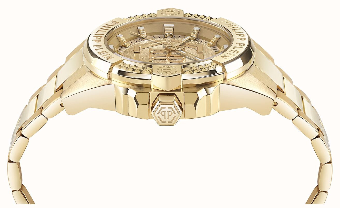 Philipp Plein PLEIN MAJESTY Quartz (44mm) Gold Sunray Dial / Gold PVD Stainless Steel Bracelet PWBHA0726 - alternate view 2