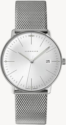 Junghans Herren Max Bill Quarz Edelstahluhr Saphirglas 41/4463.46