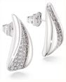 Swarovski Swarovski Classica drop earrings, Round cut, White, Sterling silver 5745016 - vista alternativa 2