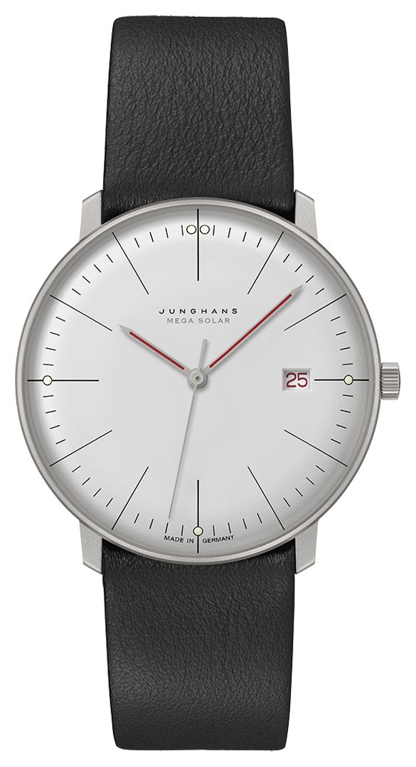 Junghans Max Bill MEGA Solar (38mm) White Dial / Black Watch