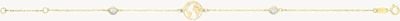 Treasure House Ladies 9ct Yellow Gold World Bracelet With Cubic Zirconia BR673