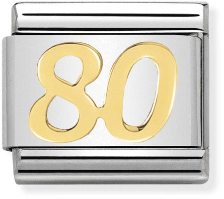 Nomination Classic 80 18ct Gold & Steel Charm 030109/39