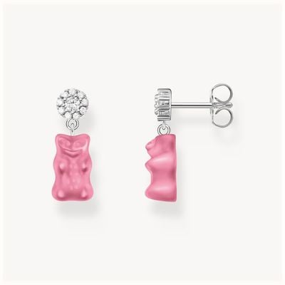 Thomas Sabo x HARIBO Silver Pink Goldbear Earring Studs H2330-052-9