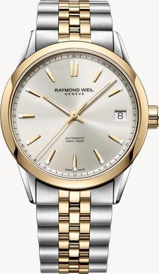 Raymond Weil Freelancer Date Automatic (40mm) Cream Sunray Dial / Two-Tone Stainless Steel Bracelet 2741-STP-64001